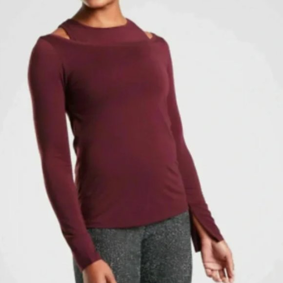 Athleta Essence Groove2-in-1 Long Sleeve & Built-in Tank Top Shirt. Small. - Picture 1 of 8